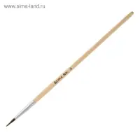 Набор кистей для рисования, белка, 5 штук: № 1, 2, 3, 4, 5, круглые, деревянная ручка, международный размер