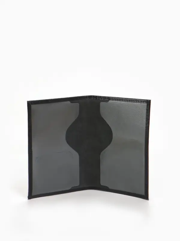 Обложка для военного билета, натуральная кожа, чёрная