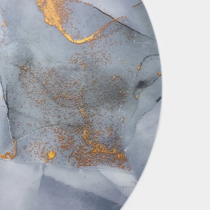 Салфетка сервировочная на стол «Камень», d=38 см, цвет серый