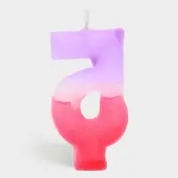 Свеча цифра для торта &laquo;5&raquo;, 8&times;3.75&times;1 см