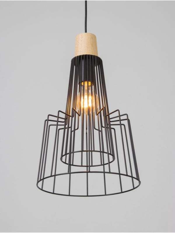 Светильник Светильник "Крит" 1х40Вт Е27 черный/коричневый 25х25х37(137)см