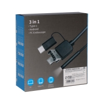 Эндоскоп CAM-07, 8 мм, 720P, LED подсветка, microUSB/Type-C/USB, Android/Windows, 5 м