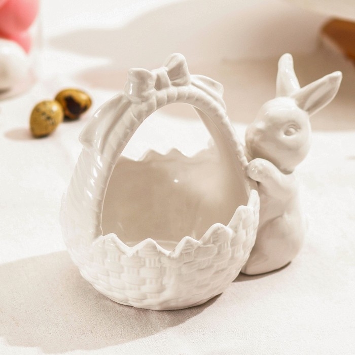 Конфетница Доляна «Зайка», 450 мл, 20×13×16,3 см Конфетница Доляна «Зайка», 450 мл, 20×13×16,3 см