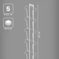 Дисплей 5 ячеек А6 для открыток вертикальный, 11.5&times;4&times;67 см, белый