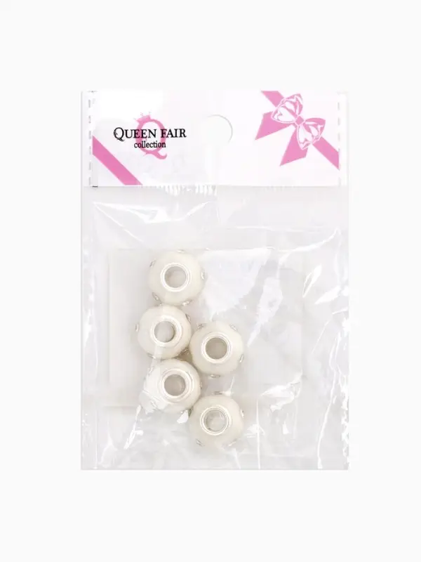 Бусины «Диоды», для творчества, белые в серебре Бусины «Диоды», для творчества, белые в серебре