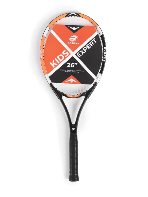 Ракетка для большого тенниса детская BOSHIKA EXPERT KIDS, алюминий, графит, 26''