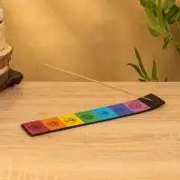 Подставка под благовония "7 чакр" 28х5 см, дерево Подставка под благовония "7 чакр" 28х5 см, дерево