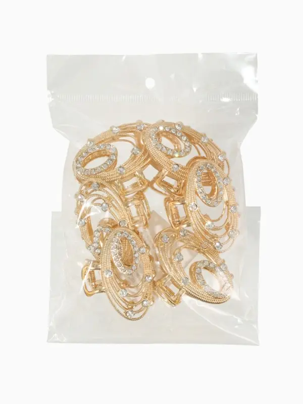Краб для волос "Джули" овал, 4,5 см, золото