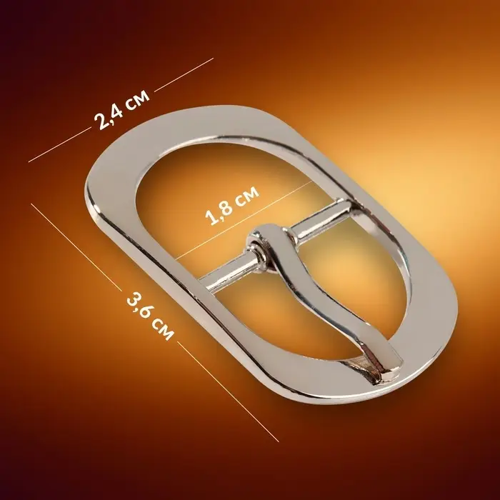 Пряжка для ремня, 3.6×2.4 см, 18 мм, цвет серебряный Пряжка для ремня, 3.6×2.4 см, 18 мм, цвет серебряный