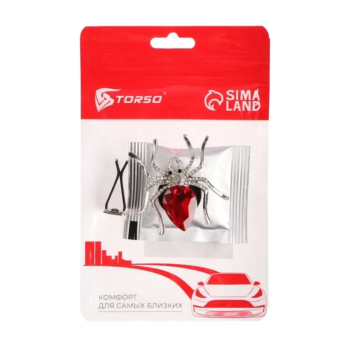 Ароматизатор в дефлектор автомобиля &laquo;Паук&raquo;, красный