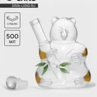 Штоф &laquo;Панда&raquo;, 500 мл, стекло, прозрачный