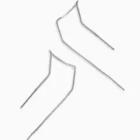 Серьги "Протяжка", цвет серебро