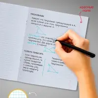 Набор тетрадей 24 листа в клетку Calligrata "Сочный Микс. Паттерн", серые листы, МИКС, 10 шт.