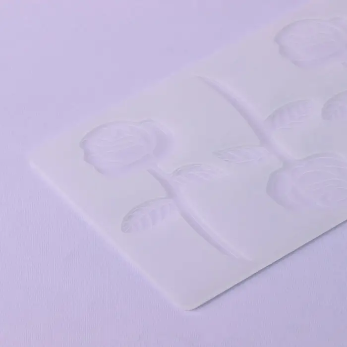 Форма для шоколада «Розы», силикон, 3 ячейки, 19×12.5×0.1 см, прозрачная