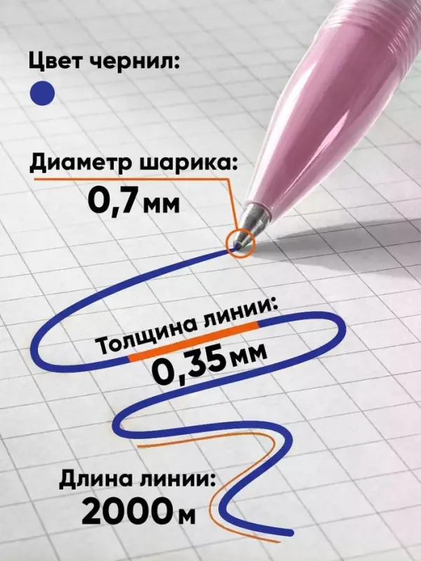 Ручка шариковая ErichKrause Prima Cat Stick, узел 0.7 мм, синяя, МИКС