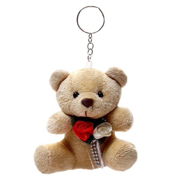 Брелок &laquo;Мишка с цветами&raquo;, цвета МИКС