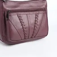 Сумка женская кросс-боди на молнии, 20&times;8.5&times;15 см, сиреневая