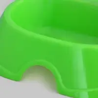 Миска двойная, 2&times;200 мл, пластик, зелёная