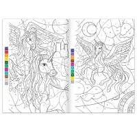 Раскраска по номерам &laquo;Волшебные единороги&raquo;, 16 стр., формат А4