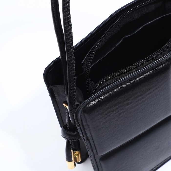 Сумка кросс-боди на молнии, цвет чёрный Сумка кросс-боди на молнии, цвет чёрный