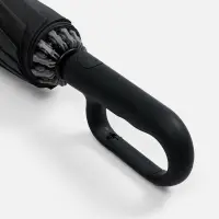 Зонт обратного сложения inLoop с ручкой-карабином, черный