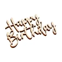 Топпер для торта Happy Birthday, деревянный, 92х60