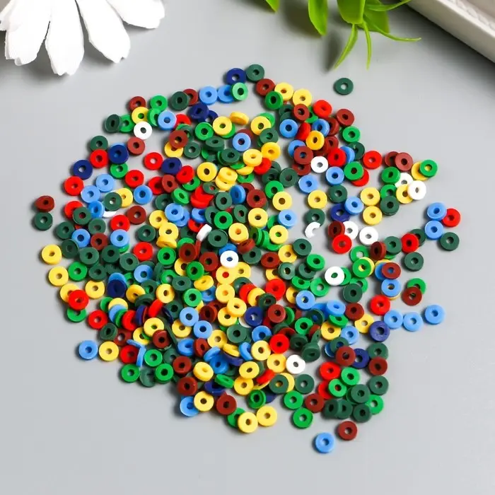 Бусины для творчества PVC Бусины для творчества PVC "Колечки осенние" набор ≈ 330 шт 0,1х0,4х0,4 см