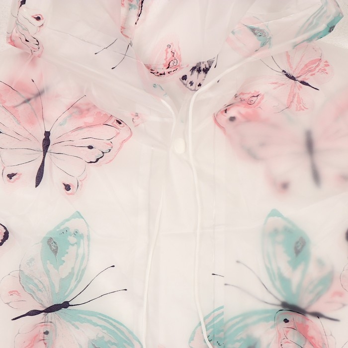 Дождевик детский «Бабочки», рост 125-155 см Дождевик детский «Бабочки», рост 125-155 см