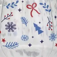 Кружка стеклянная «Новогодний паттерн», 350 мл