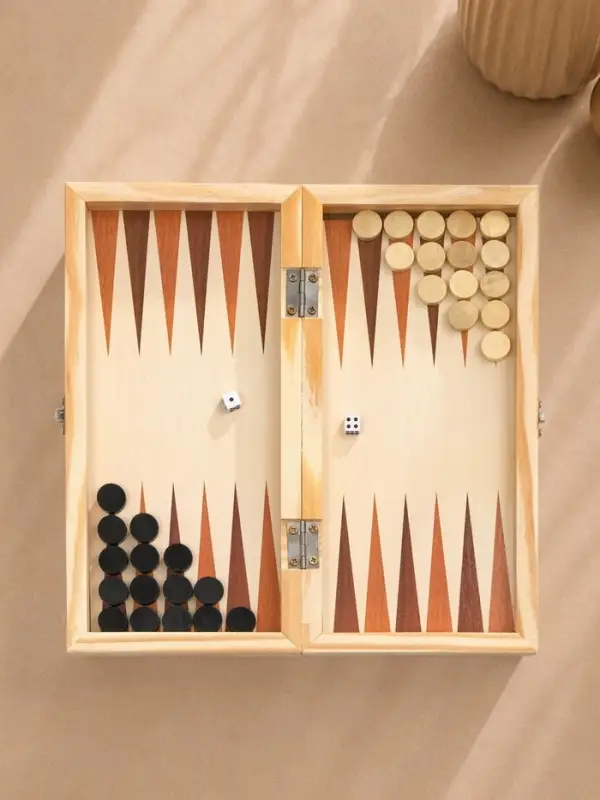 Настольная игра 3 в 1, набор: шахматы, шашки, нарды, 34&times;34 см