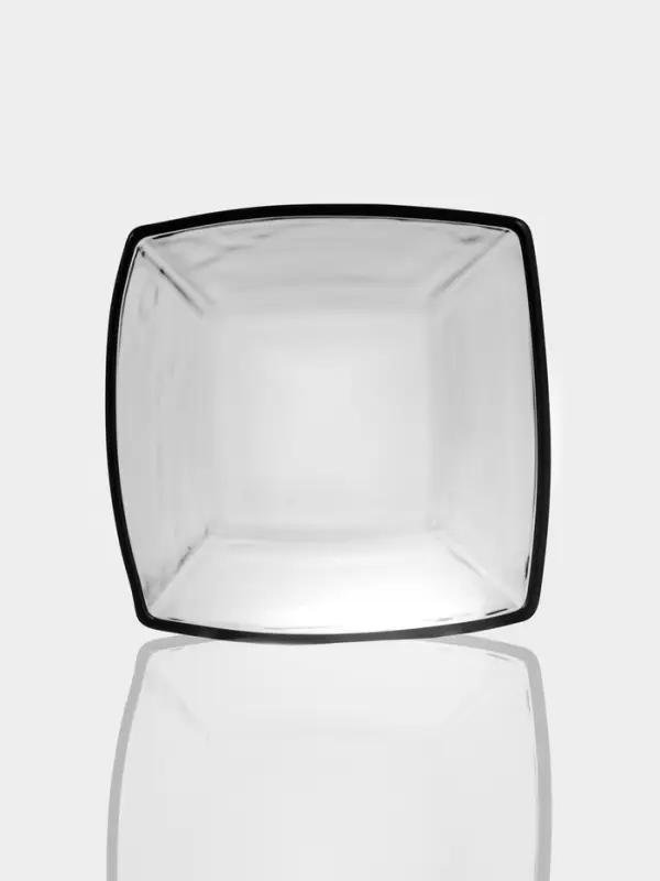 Набор салатников Paşabah&ccedil;e Tokyu. Gray, 500 мл, d=12.5 см, 6 шт., стекло, чёрный