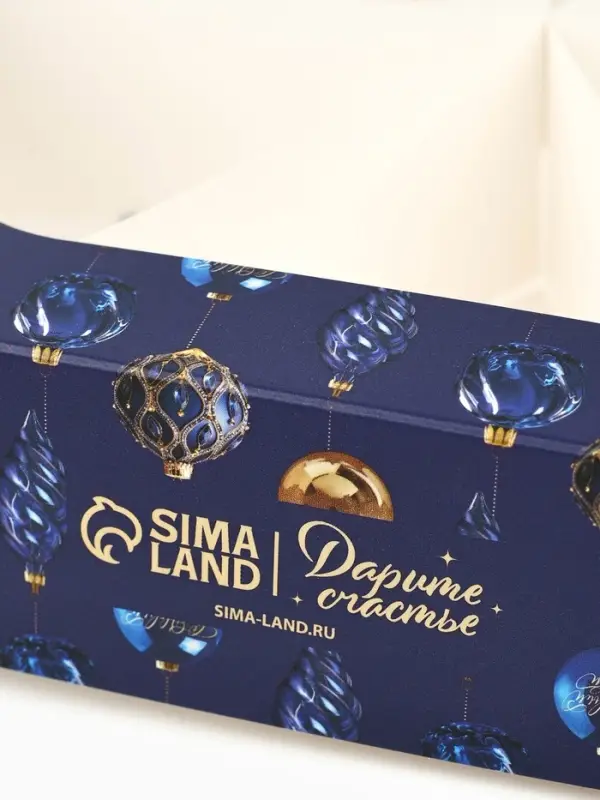 Коробка складная &laquo;Новогодние снежные шары&raquo;, 20&times;23&times;4 см