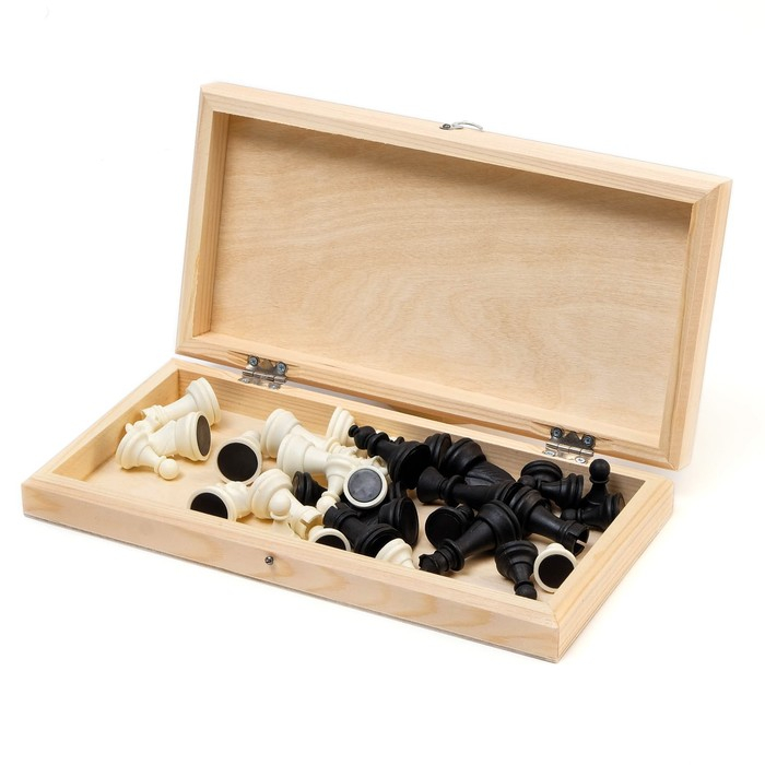 Шахматы  настольные, 29 х 29 см, , фигуры пластик, король h-6.5 см, пешка h-3.5 см