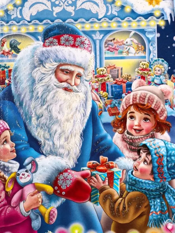 Подарочная коробка новогодняя &laquo;Новогодняя карусель&raquo;, фигурная, 160&times;75&times;260 см
