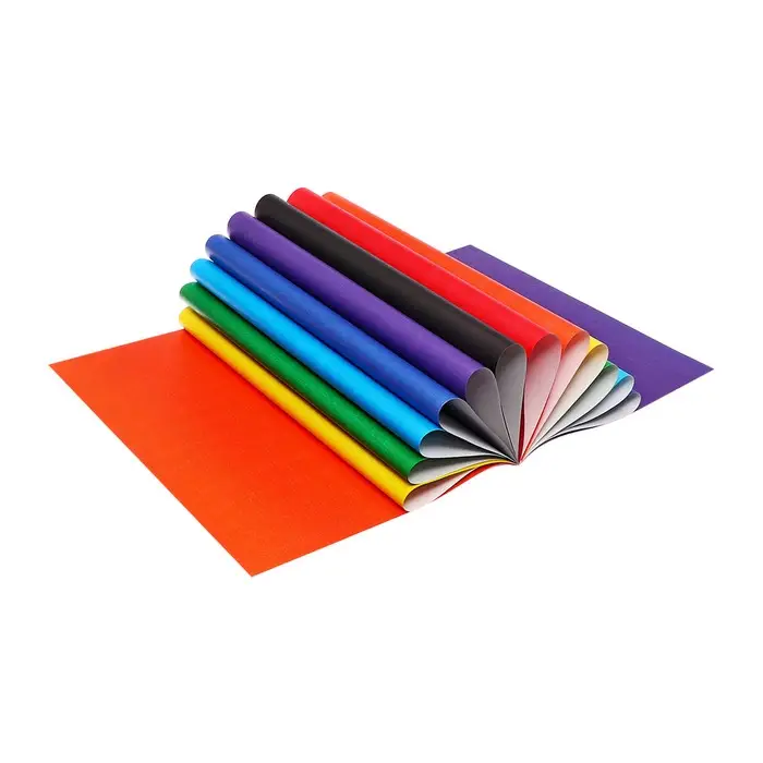 Бумага цветная А4, 16 листов, 8 цветов "Мишка и его друзья", газетная, на скобе