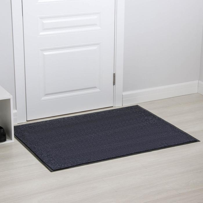 Коврик придверный влаговпитывающий, ребристый, «Стандарт», 90×120 см, цвет серый Коврик придверный влаговпитывающий, ребристый, «Стандарт», 90×120 см, цвет серый