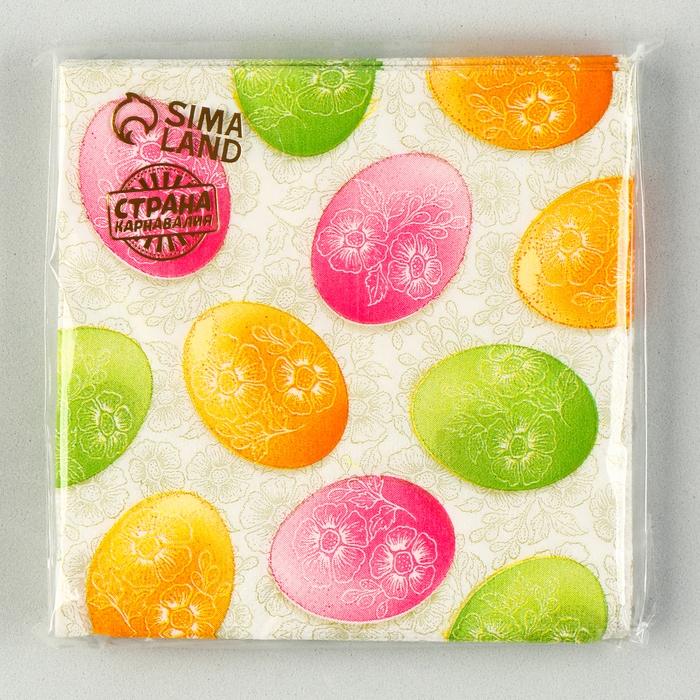 Салфетки бумажные «Пасхальные яйца» 25х25 см, набор 20 шт. Салфетки бумажные «Пасхальные яйца» 25х25 см, набор 20 шт.