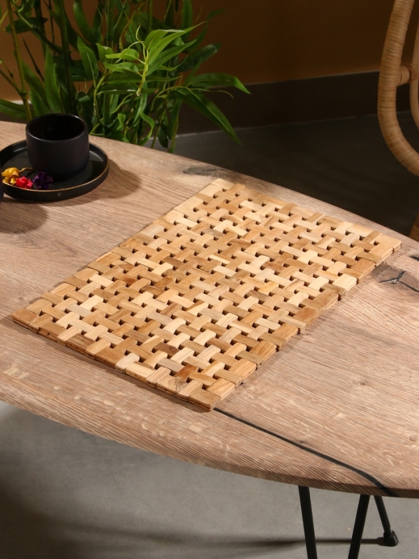 Коврик из тикового дерева, 40х30х0,7 см