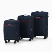 Чемодан на колёсах TEXTURA, с увеличением, кодовый замок, 36&times;25&times;58 см, 20", синий