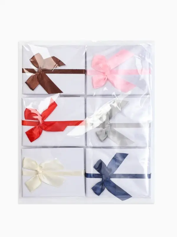 Набор коробочек подарочных 6 шт. под набор &laquo;Бантик&raquo; минимализм, 7&times;9, цвет МИКС (4573917)