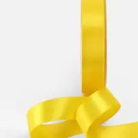 Лента атласная TEIRA, двухсторонняя, 20 мм, 25&plusmn;1 м, жёлтая №0645