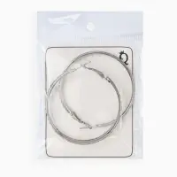 Серьги-кольца &laquo;Карма&raquo;, косичка, цвет серебро, d=5