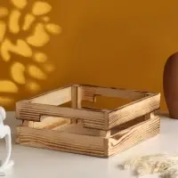 Подарочный ящик, 25&times;22&times;9 см, деревянный, обожжённое дерево
