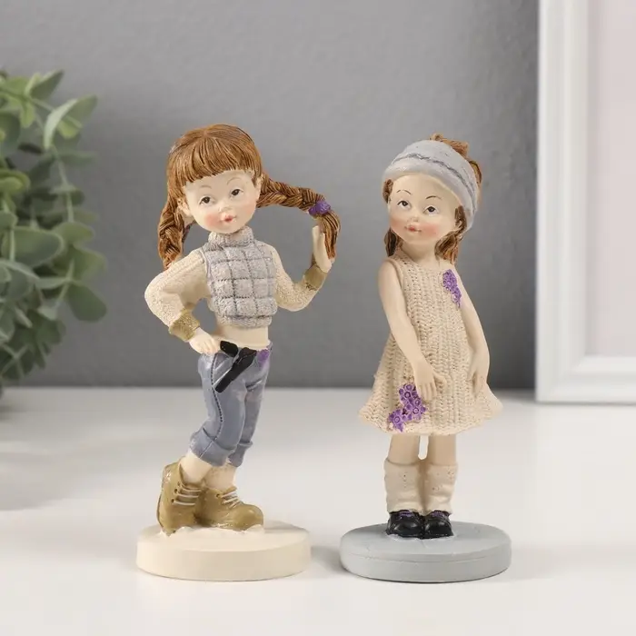 Фигурка полистоун &laquo;Девочка модница&raquo;, 13&times;5.5&times;4 см, МИКС