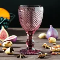 Бокал из стекла Magistro &laquo;Вилеро&raquo;, 280 мл, 8&times;16,5 см, цвет розовый