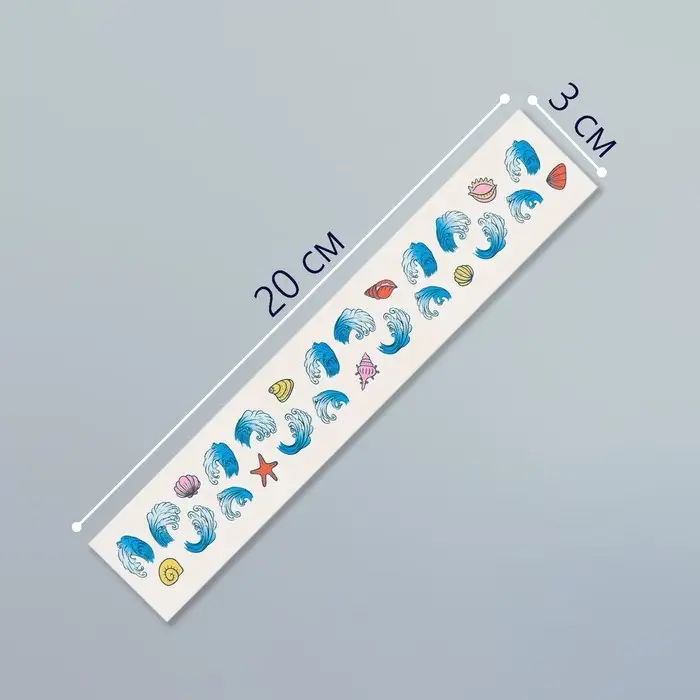 Переводная тату на тело цветная «Браслет. Ракушки», 20×3 см Переводная тату на тело цветная «Браслет. Ракушки», 20×3 см