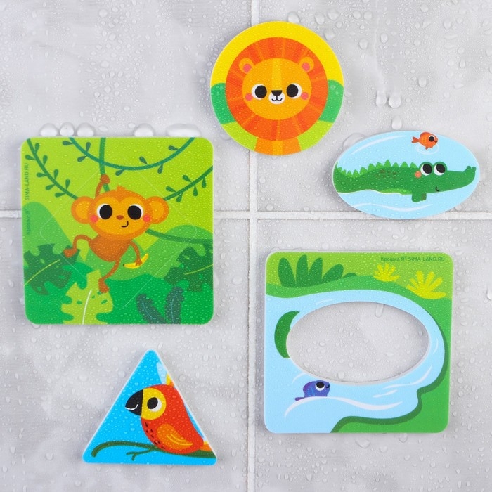 Мягкий пазл для малышей «Африка», по методике Сегена , 6 деталей, Крошка Я Мягкий пазл для малышей «Африка», по методике Сегена , 6 деталей, Крошка Я