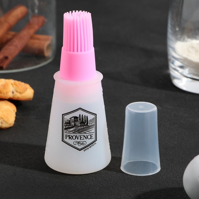 Кисть для масла «Прованс», 11.8 х 5.2 см, силикон, цвет розовый Кисть для масла «Прованс», 11.8 х 5.2 см, силикон, цвет розовый