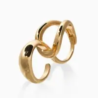 Кольцо металл на два пальца "Узел", цвет золото, безразмерное
