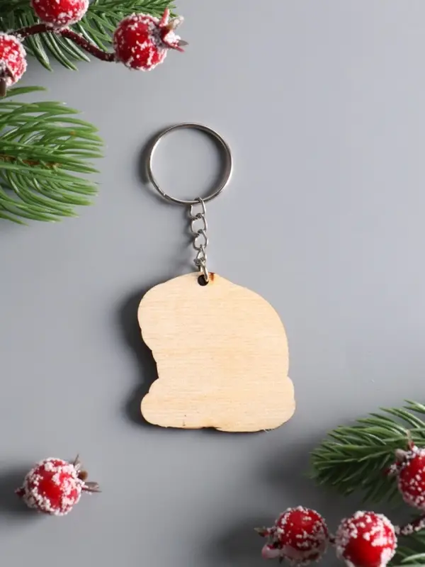 Набор брелоков новогодних (5 шт) "Новый год - 4", размер брелока 4,5 см